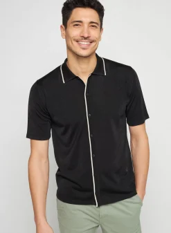 Maison Montagut Chemises>Chemise Manches Courtes En Fil Lumiere - Roman