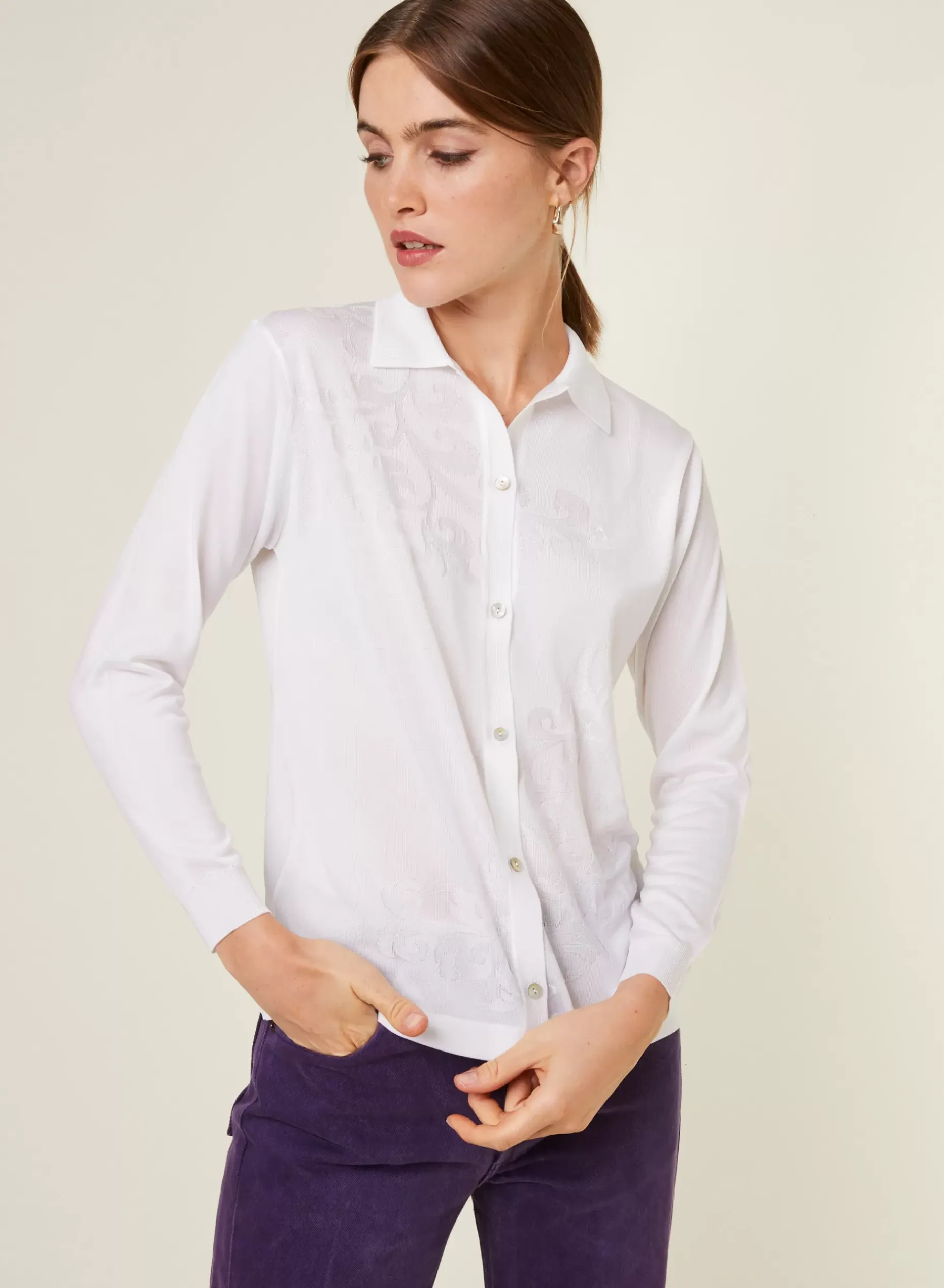 Maison Montagut Chemisiers>Chemise Manches Longues En Fil Lumiere - Emeline