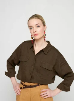 Maison Montagut Chemisiers>Chemise Manches Longues En Lin - Tonya