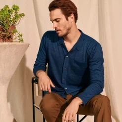 Maison Montagut Chemises>Chemise Manches Longues En Lin Cachemire - Bazar