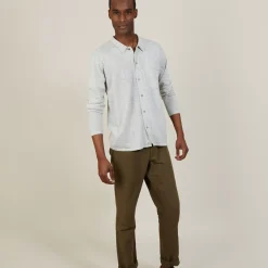 Maison Montagut Chemises>Chemise Manches Longues En Lin Cachemire - Bazar