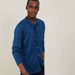 Maison Montagut Chemises>Chemise Manches Longues En Lin Cachemire - Bazar