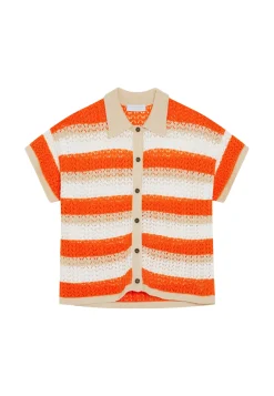 Maison Montagut T-Shirts>Chemisier Ajoure En Coton Bio - Merlin