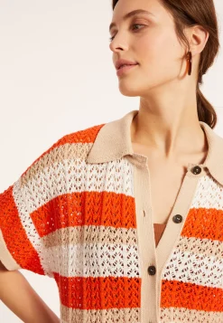 Maison Montagut T-Shirts>Chemisier Ajoure En Coton Bio - Merlin