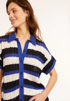 Maison Montagut T-Shirts>Chemisier Ajoure En Coton Bio - Merlin