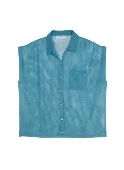 Maison Montagut T-Shirts>Chemisier Manches Courtes Effet Irrise - Stacy