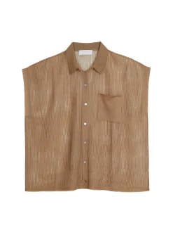 Maison Montagut T-Shirts>Chemisier Manches Courtes Effet Irrise - Stacy