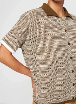 Maison Montagut T-Shirts>Chemisier Manches Courtes En Coton Bio - Sierita