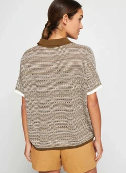 Maison Montagut T-Shirts>Chemisier Manches Courtes En Coton Bio - Sierita