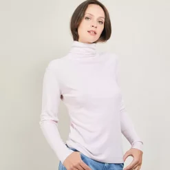 Maison Montagut T-Shirts>Col Roule En Bambou Cachemire - Bianca