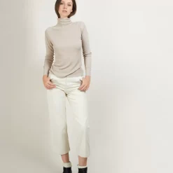 Maison Montagut T-Shirts>Col Roule En Bambou Cachemire - Bianca