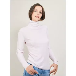Maison Montagut T-Shirts>Col Roule En Bambou Cachemire - Bianca