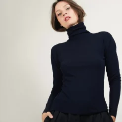 Maison Montagut T-Shirts>Col Roule En Bambou Cachemire - Bianca
