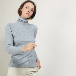 Maison Montagut T-Shirts>Col Roule En Bambou Cachemire - Bianca