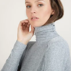 Maison Montagut T-Shirts>Col Roule En Bambou Cachemire - Bianca