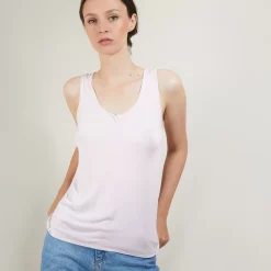 Maison Montagut T-Shirts>Debardeur En Bambou Cachemire - Bonnie