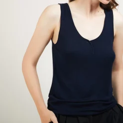 Maison Montagut T-Shirts>Debardeur En Bambou Cachemire - Bonnie