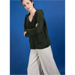 Maison Montagut Vestes Et Gilets>Gilet A Capuche - Baroque