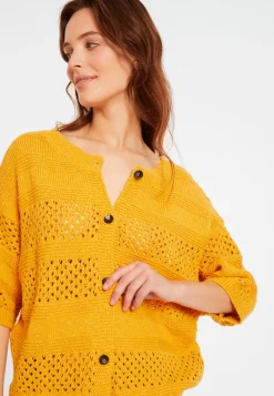 Maison Montagut Vestes Et Gilets>Gilet Ajoure En Coton Et Lin - Maylisse