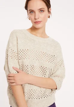 Maison Montagut Vestes Et Gilets>Gilet Ajoure En Coton Et Lin - Maylisse