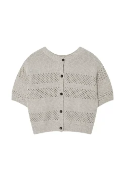 Maison Montagut Vestes Et Gilets>Gilet Ajoure En Coton Et Lin - Maylisse