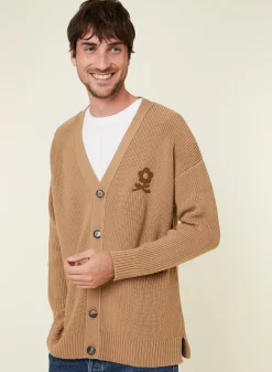 Maison Montagut Vestes Et Gilets>Gilet Ample Boutone Avec Logo En Laine Merinos - Frederic