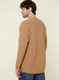 Maison Montagut Vestes Et Gilets>Gilet Ample Boutone Avec Logo En Laine Merinos - Frederic