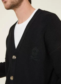 Maison Montagut Vestes Et Gilets>Gilet Ample Boutone Avec Logo En Laine Merinos - Frederic
