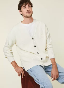 Maison Montagut Vestes Et Gilets>Gilet Ample Boutone Avec Logo En Laine Merinos - Frederic
