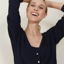 Maison Montagut Vestes Et Gilets>Gilet A Poches En Lin Flamme - Beaute