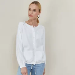 Maison Montagut Vestes Et Gilets>Gilet Avec Cordon En Coton - Aniss