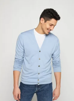 Maison Montagut Vestes Et Gilets>Gilet Boutonne Avec Logo En Laine Merinos - Etienne