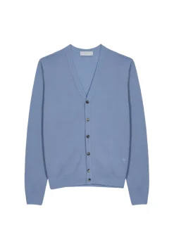 Maison Montagut Vestes Et Gilets>Gilet Boutonne Avec Logo En Laine Merinos - Etienne