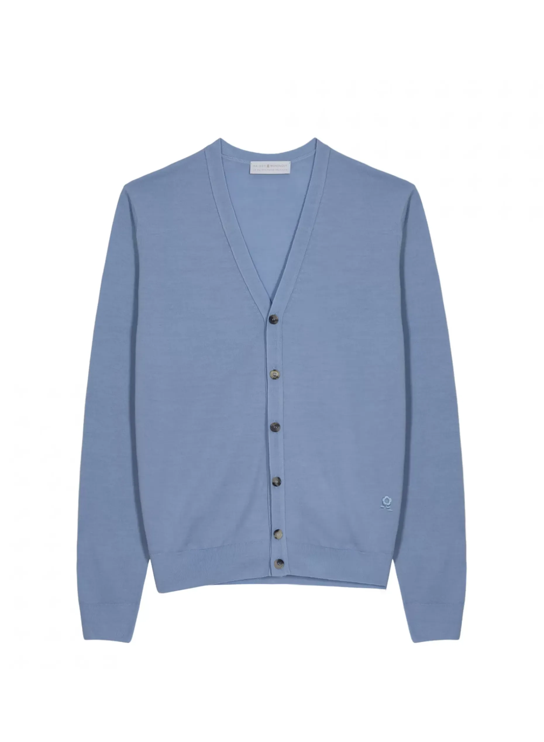 Maison Montagut Vestes Et Gilets>Gilet Boutonne Avec Logo En Laine Merinos - Etienne