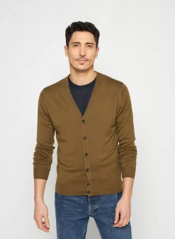 Maison Montagut Vestes Et Gilets>Gilet Boutonne Avec Logo En Laine Merinos - Etienne