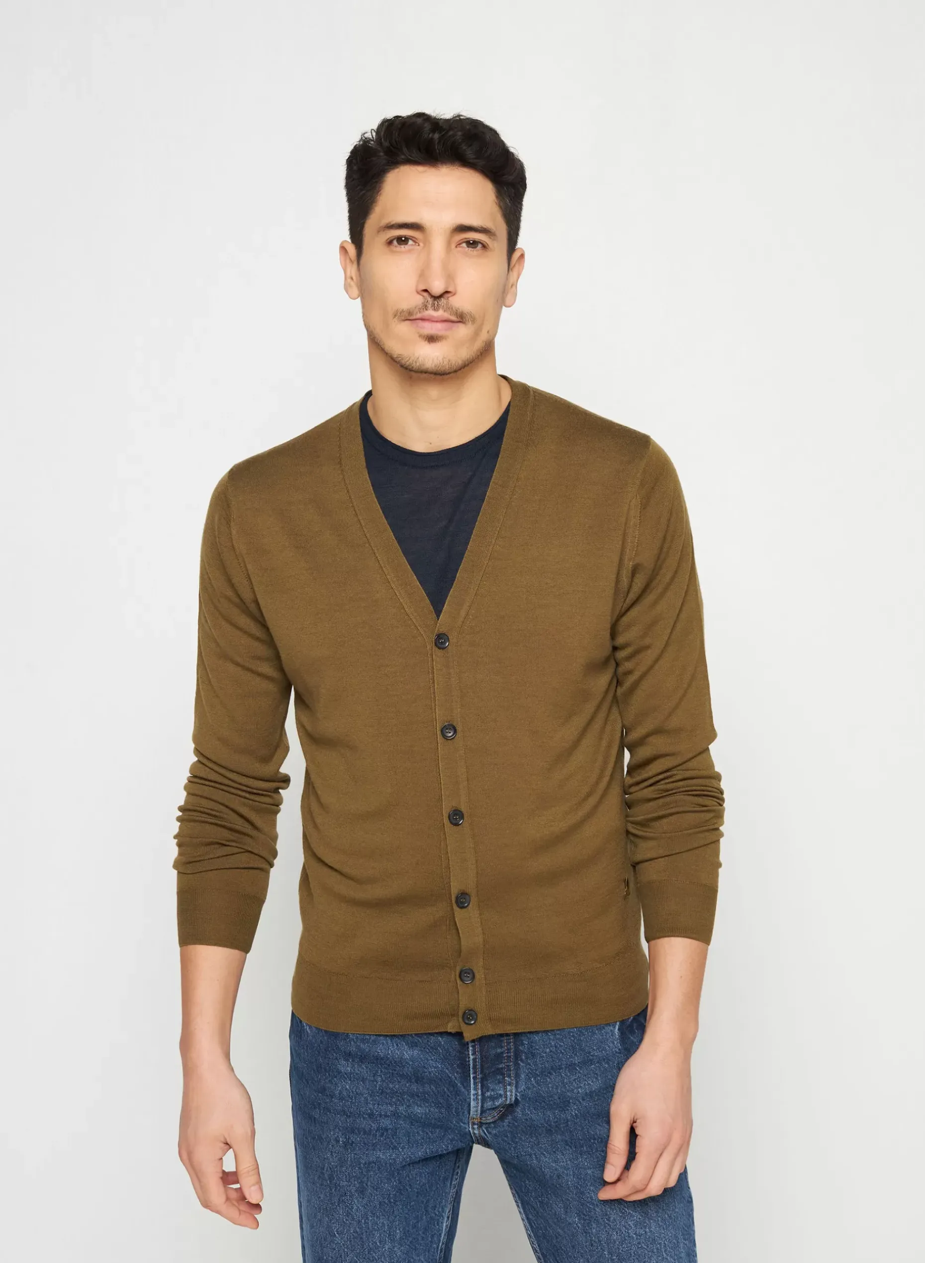 Maison Montagut Vestes Et Gilets>Gilet Boutonne Avec Logo En Laine Merinos - Etienne