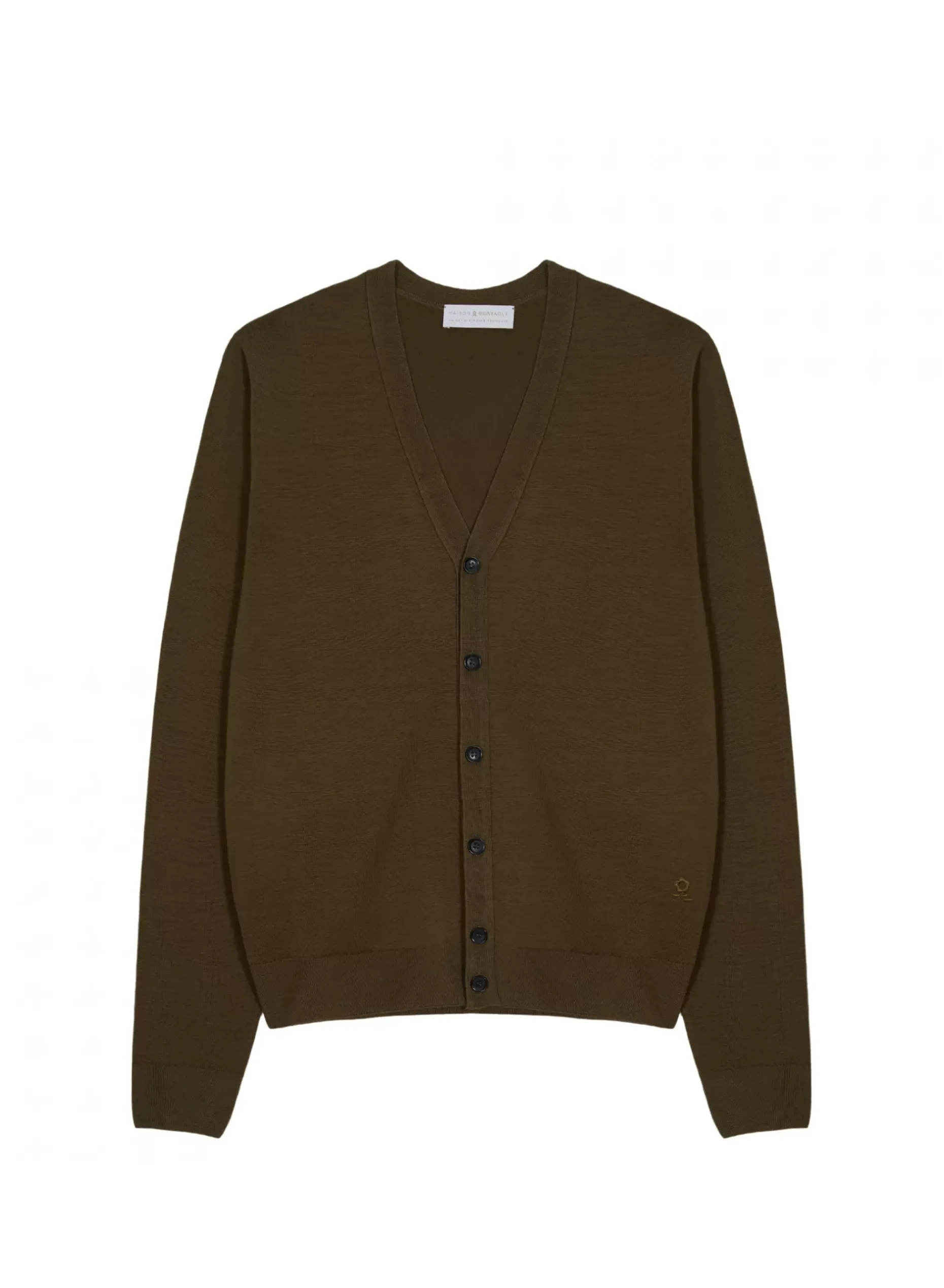 Maison Montagut Vestes Et Gilets>Gilet Boutonne Avec Logo En Laine Merinos - Etienne