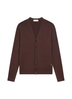 Maison Montagut Vestes Et Gilets>Gilet Boutonne Avec Logo En Laine Merinos - Etienne