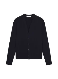 Maison Montagut Vestes Et Gilets>Gilet Boutonne Avec Logo En Laine Merinos - Etienne