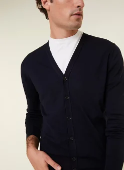 Maison Montagut Vestes Et Gilets>Gilet Boutonne Avec Logo En Laine Merinos - Etienne
