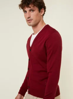 Maison Montagut Vestes Et Gilets>Gilet Boutonne Avec Logo En Laine Merinos - Etienne