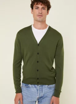 Maison Montagut Vestes Et Gilets>Gilet Boutonne Avec Logo En Laine Merinos - Etienne