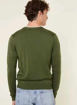 Maison Montagut Vestes Et Gilets>Gilet Boutonne Avec Logo En Laine Merinos - Etienne