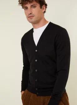 Maison Montagut Vestes Et Gilets>Gilet Boutonne Avec Logo En Laine Merinos - Etienne