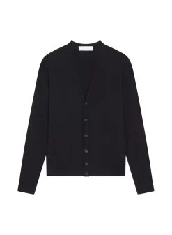 Maison Montagut Vestes Et Gilets>Gilet Boutonne Avec Logo En Laine Merinos - Etienne