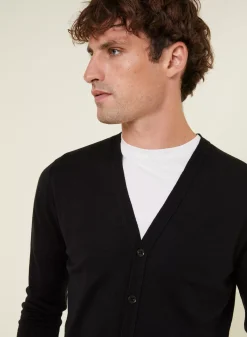 Maison Montagut Vestes Et Gilets>Gilet Boutonne Avec Logo En Laine Merinos - Etienne