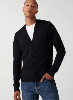 Maison Montagut Vestes Et Gilets>Gilet Boutonne Avec Logo En Laine Merinos - Etienne