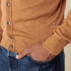 Maison Montagut Vestes Et Gilets>Gilet Boutonne Avec Logo En Laine Merinos - Etienne