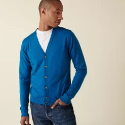 Maison Montagut Vestes Et Gilets>Gilet Boutonne Avec Logo En Laine Merinos - Etienne