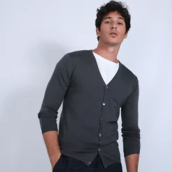 Maison Montagut Vestes Et Gilets>Gilet Boutonne En Laine Merinos - Brad